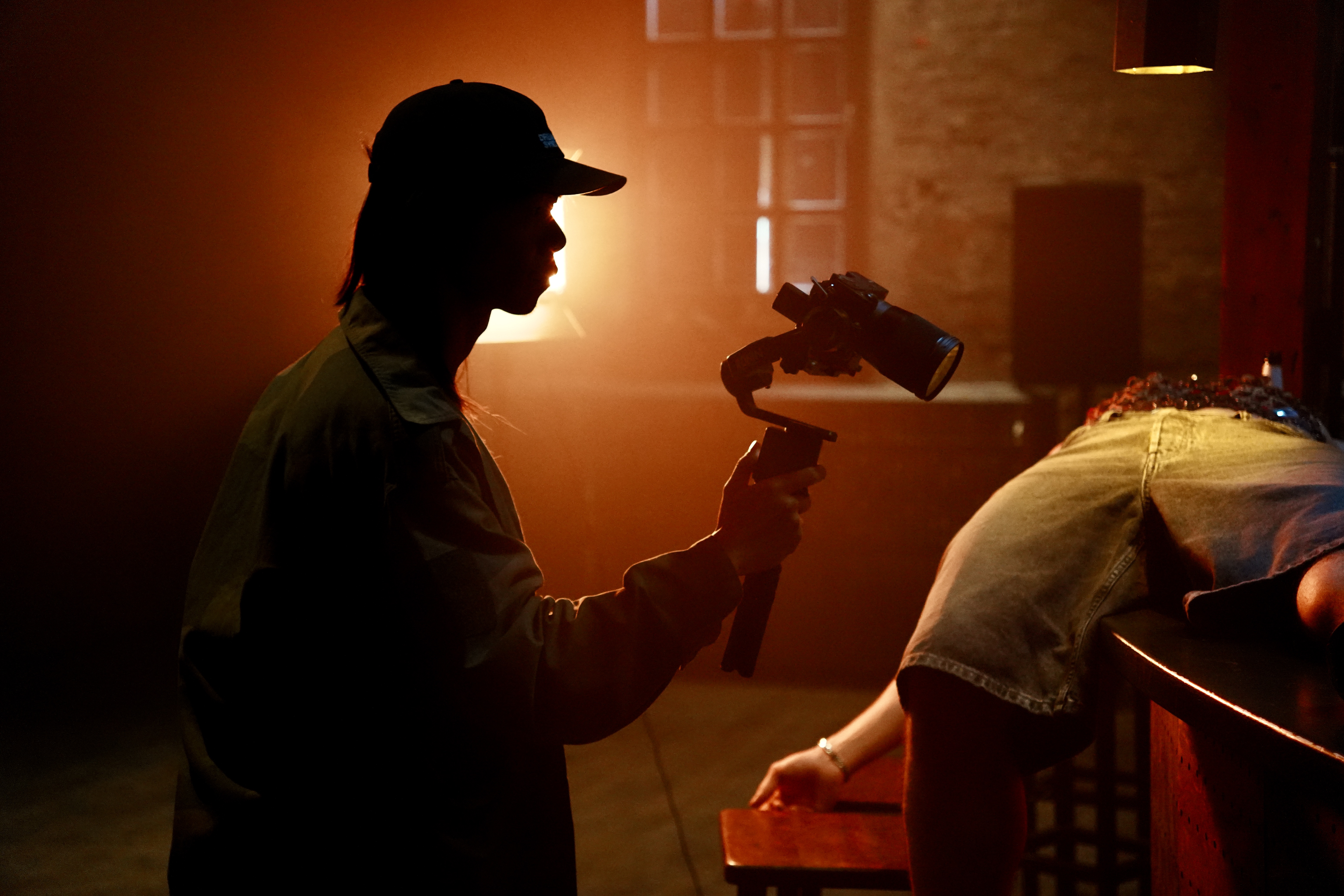 Silver Omen music video shoot - gimbal BTS